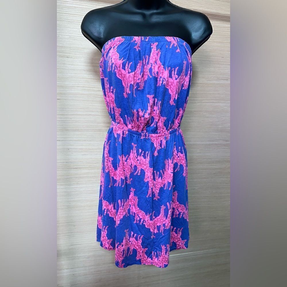 Lilly Pulitzer Windsor Giraffe Strapless Dress - 100% Pima Cotton - XS